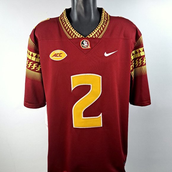 Florida State Seminoles NOLES #2 SANDERS Sewn Jersey RED - Picture 1 of 6